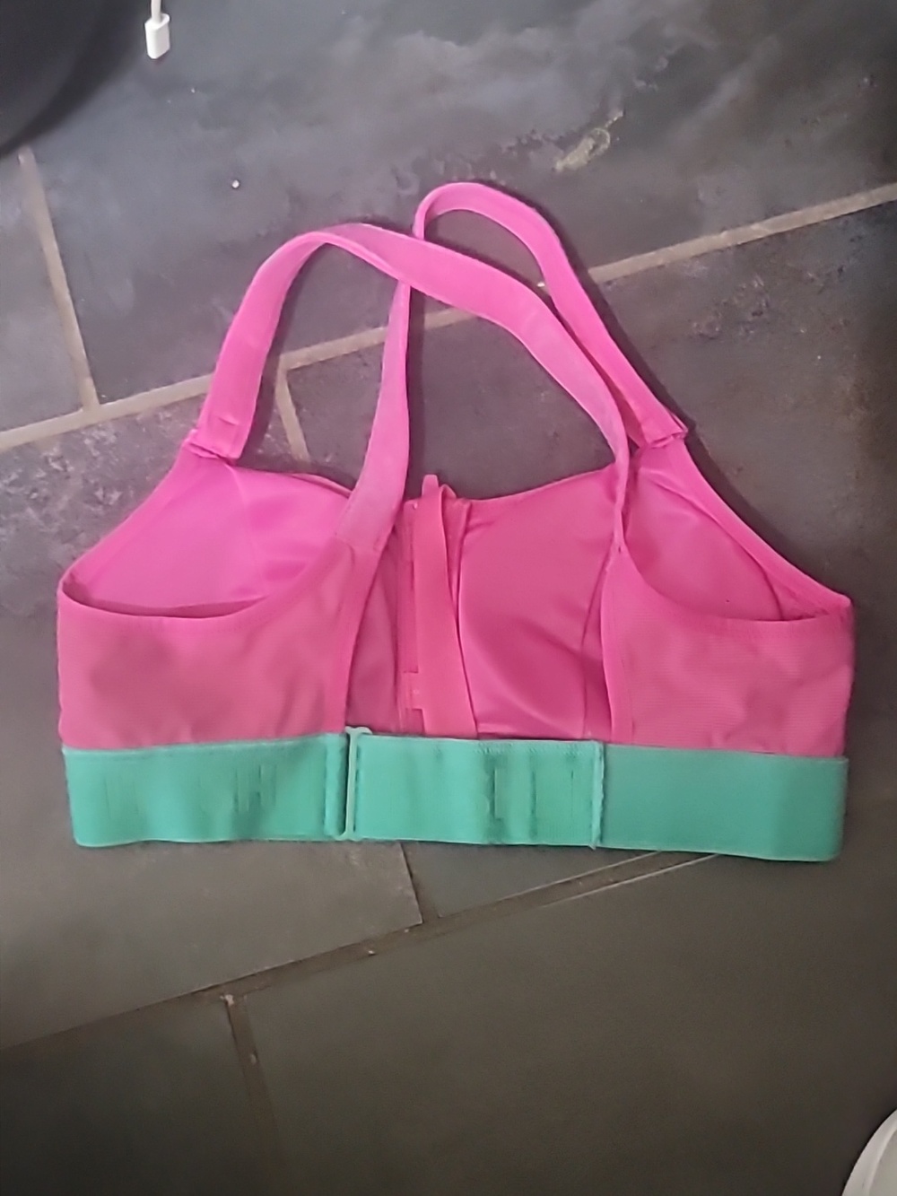 NWOT SheFit Pink Front-Zip High Support Sports Bra Size Luxe (Appx L) - Picture 3 of 7